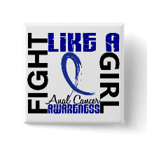 Fight Like A Girl 3.3 Rectal / Anal Cancer Pins