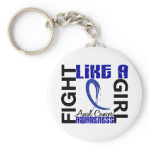 Fight Like A Girl 3.3 Rectal / Anal Cancer Key Chain