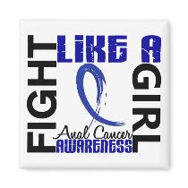 Fight Like A Girl 3.3 Rectal / Anal Cancer Magnet