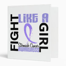 Fight Like A Girl 3.3 Stomach Cancer 3 Ring Binders
