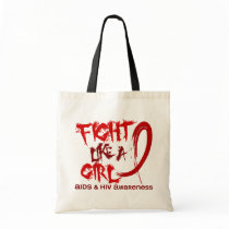 Fight Like A Girl 5.3 AIDS Canvas Bag