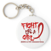 Fight Like A Girl 5.3 AIDS Key Chains