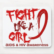 Fight Like A Girl 5.3 AIDS Mouse Pads