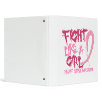 Fight Like A Girl 5.3 Breast Cancer 3 Ring Binders