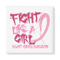 Fight Like A Girl 5.3 Breast Cancer Refrigerator Magnet