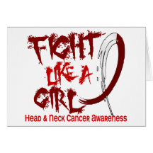 Fight Like A Girl 5.3 Head And Neck Cancer Greeting Card
