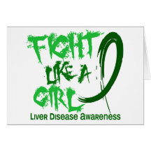 Fight Like A Girl 5.3 Liver Disease Greeting Card