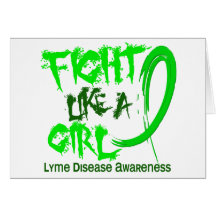 Fight Like A Girl 5.3 Lyme Disease Greeting Card
