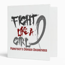 Fight Like A Girl 5.3 Parkinson's Disease 3 Ring Binders