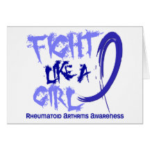 Fight Like A Girl 5.3 Rheumatoid Arthritis Greeting Cards