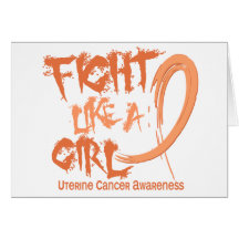 Fight Like A Girl 5.3 Uterine Cancer Greeting Card