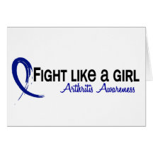 Fight Like A Girl 6.3 Arthritis Greeting Card