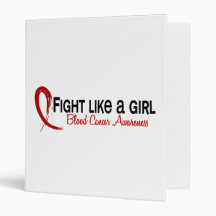 Fight Like A Girl 6.3 Blood Cancer Vinyl Binder