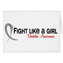 Fight Like A Girl 6.3 Diabetes Greeting Cards