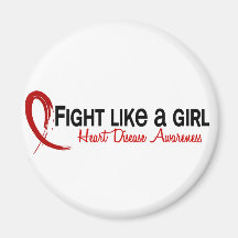Fight Like A Girl 6.3 Heart Disease Magnets