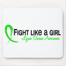 Fight Like A Girl 6.3 Lyme Disease Mousepads