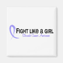 Fight Like A Girl 6.3 Stomach Cancer Refrigerator Magnet