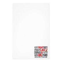 Fight Like A Girl AIDS 23.4 Customized Stationery