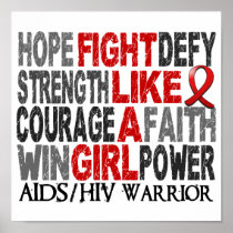 Fight Like A Girl AIDS 23.4 Poster