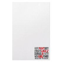 Fight Like A Girl AIDS 23.4 Customized Stationery