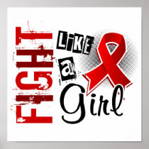 Fight Like A Girl AIDS 36.8 Poster