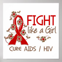 Fight Like A Girl AIDS 38.82 Poster