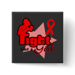 Fight Like a Girl - AIDS Button