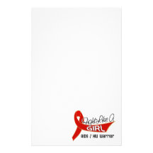 Fight Like A Girl AIDS HIV 25.4 Custom Stationery