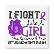 Fight Like A Girl Alzheimer's Disease 15.6 Magnets