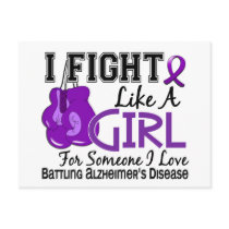 Fight Like A Girl Alzheimer's Disease 15.6 Post Cards
