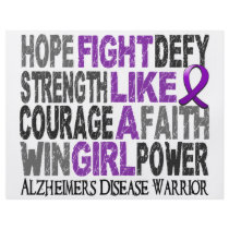 Fight Like A Girl Alzheimer's Disease 23.4 Flyer Design