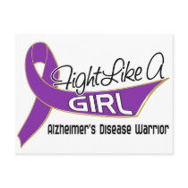 Fight Like A Girl Alzheimer's Disease 25.4 Post Cards