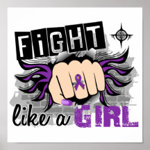 Fight Like A Girl Alzheimer's Disease 27.8 Posters