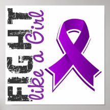 Fight Like A Girl Alzheimer's Disease 28.8 Poster