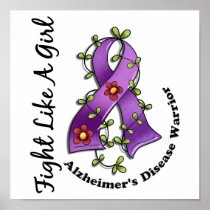 Fight Like A Girl Alzheimer's Disease 29.4 Poster
