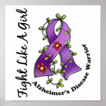 Fight Like A Girl Alzheimer's Disease 29.4 Poster