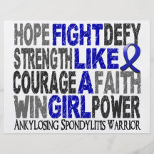 Fight Like A Girl Ankylosing Spondylitis 23.4 Custom Flyer
