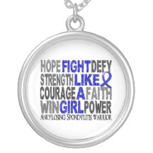 Fight Like A Girl Ankylosing Spondylitis 23.4 Personalized Necklace