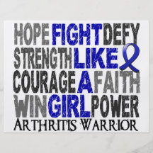 Fight Like A Girl Arthritis 23.4 Personalized Flyer