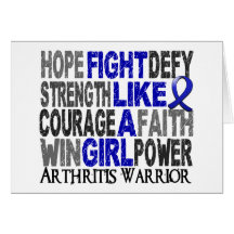 Fight Like A Girl Arthritis 23.4 Greeting Cards