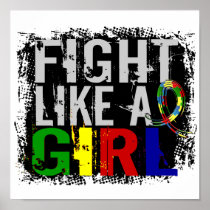 Fight Like a Girl Autism 31.8 Poster