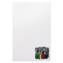 Fight Like a Girl Autism 31.8 Custom Stationery