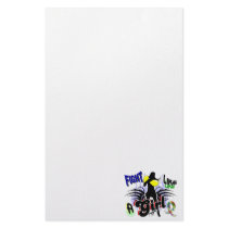 Fight Like A Girl Autism 35.8 Custom Stationery
