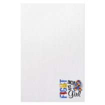 Fight Like A Girl Autism 36.8 Stationery Design