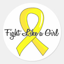 Fight Like A Girl Bladder Cancer 41.8 Round Stickers