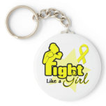 Fight Like a Girl - Bladder Cancer keychains
