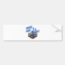 Fight Like A Girl Blue Bumper Stickers