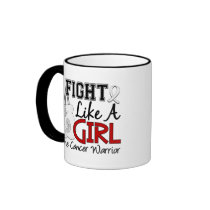 Fight Like A Girl Bone Cancer 15.2 Coffee Mug