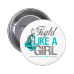 Fight Like a Girl Boxing - Cervical Cancer buttons