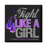 Fight Like a Girl Boxing - Childhood Stroke magnets